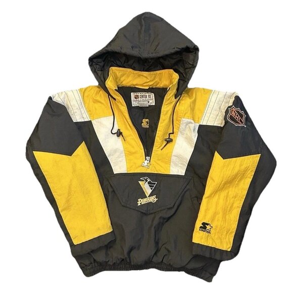 Vintage Rare NFL Pittsburgh Steelers Black Starter Satin Jacket Size 2XL RARE